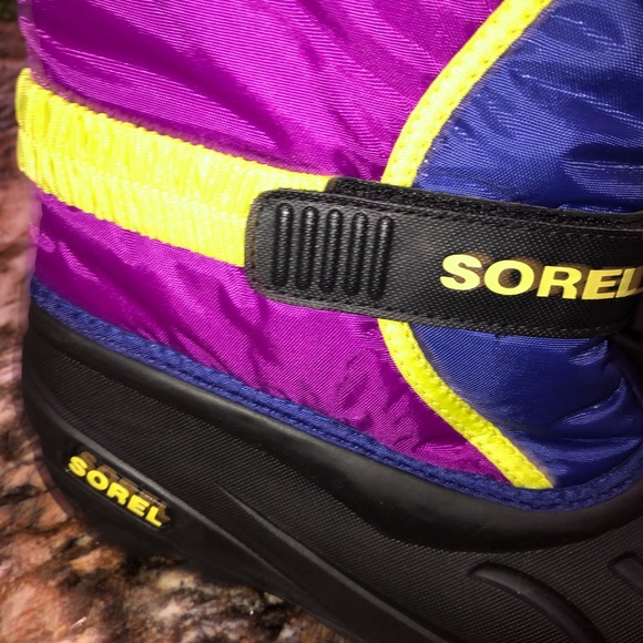 Sorel purple yellow new size 5 winter boots - Picture 8 of 12